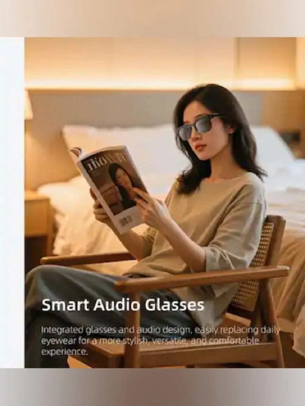 Smart Audio Wireless Smart Glasses w AI Translation Sunglasses